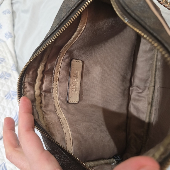 Michael Kors Dark Brown Monogram Crossbody Bag - Picture 11 of 11